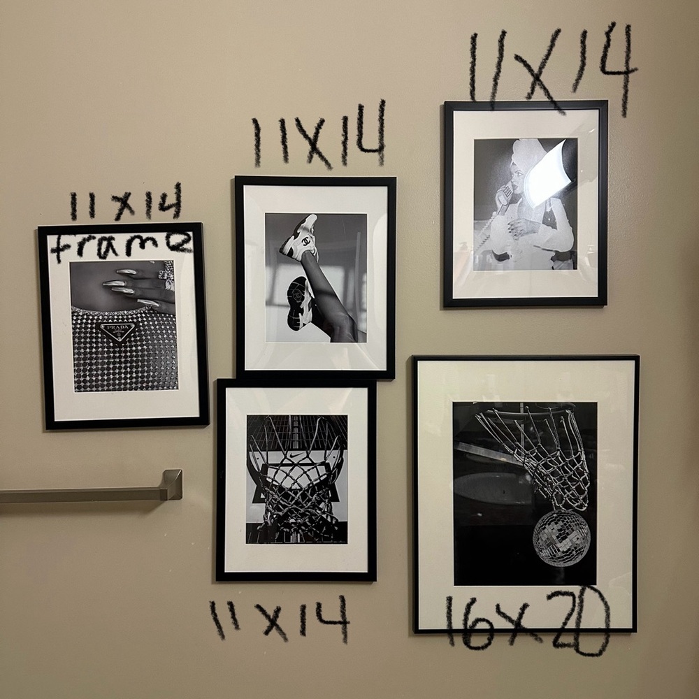 Black and White Framed Art Set